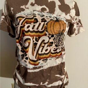 Bella Canvas Brown and White Graphic Tee New Size Large